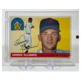 Harmon Killebrew RC 1955 Topps #124 Vintage Rookie Baseball Card - one poor corner
