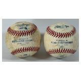 Michael Cuddyer and Trevor Plouffe Autographed 2010 Target Field Innaugural Season Game-Used Baseballs - Minnesota Twins