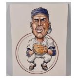 Early Battey Original Art Caricature Used On Playing Card Set - Minnesota Twins Baseball