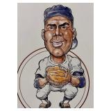 Early Battey Original Art Caricature Used On Playing Card Set - Minnesota Twins Baseball