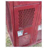 Large Red Lockers - 75' x 60' 22' - Mesh Units - 8 Lockers