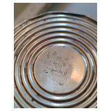 Sterling Silver Glass Pedestal Compote Footed Dish Approx 5.5 In