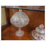 Vintage Covered Glass Butter Dishes & Candy Compote Lot of 5