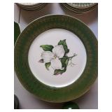 L'triomphe American Limoges Trillium Forest Green Dinnerware Mixed Lot