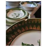 L'triomphe American Limoges Trillium Forest Green Dinnerware Mixed Lot
