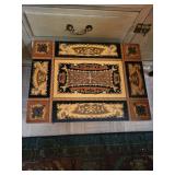 Inlaid Wood Lift-Top Side Table With Storage