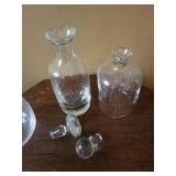 Set of 5 Crystal Decanters With Stoppers