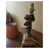 Ornate Cherub Table Lamp With Shade