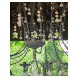 Ornate Iron Crystal Chandelier