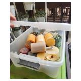 Assorted Candle Mixed Lot in Storage Tote