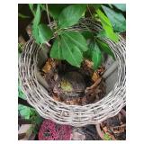 Wicker Plant Stand Ceramic Planters Topiary Decor Mixed Lot