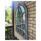 Arched Wall Mirror With Scroll Accent
