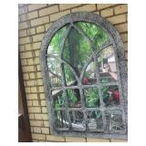 Arched Wall Mirror With Scroll Accent