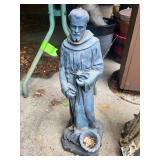 Pair of Religious Garden Statues With Planters
