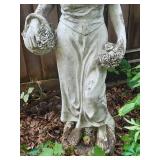 Decorative Garden Girl Statue With Flower Baskets