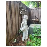 Decorative Garden Girl Statue With Flower Baskets
