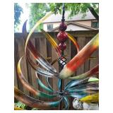 Metal Kinetic Garden Wind Spinner Stake