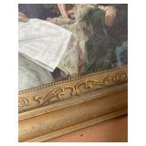 Framed Print The Sewing Circle Ornate Gold Tone Frame Vintage Decor