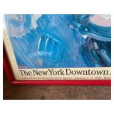 Peter Max Framed 1990 New York Downtown Antiques Show Poster 18x24