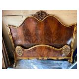 Twin Size Ornate French Provincial Bed Headboard Footboard Set