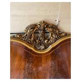 Twin Size Ornate French Provincial Bed Headboard Footboard Set
