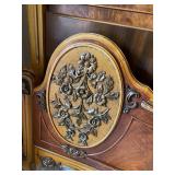 Twin Size Ornate French Provincial Bed Headboard Footboard Set