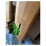 Set of 2 Artificial Floral Greenery Garlands Pink Blossoms Open Box