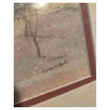 H. Wells Walfoort Framed St. Paul Cathedral Print Signed Winter Scene