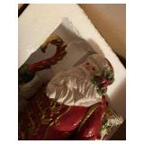 Fitz and Floyd Christmas Santa Ceramic Figurine w/ Box Holiday Decor
