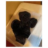 Lot of 15 Black Beaded Lamp Shades 5in Clip-On Chandelier Style