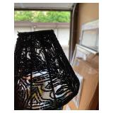 Lot of 15 Black Beaded Lamp Shades 5in Clip-On Chandelier Style