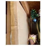 Large Santa Christmas Decor Figure Green Gold Striped Suit See Photos