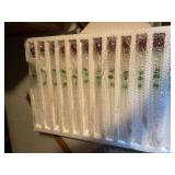 Bits and Pieces Glass Rose Swizzle Sticks Set of 24 Boxed Floral