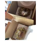 Amber Sunburst Glass Decorative Dishes Set of 2 Boxed Faceted Decor