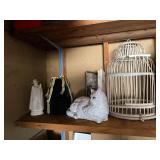 Home Decor Group Lot Birdcage Ceramic Cat Wedgwood Figural Pieces