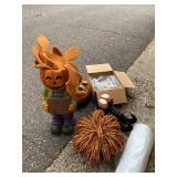 Halloween Decor Group Pumpkin Figure Lantern Sign Witch Legs Mixed