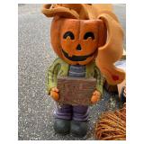 Halloween Decor Group Pumpkin Figure Lantern Sign Witch Legs Mixed