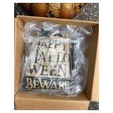 Halloween Decor Group Pumpkin Figure Lantern Sign Witch Legs Mixed