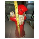 Vintage Santa Claus Figurine Holding Dolls Red Robe 17in Decor
