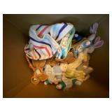 Mixed Easter Decor Lot Bunny Figurines Plates Candles Plush Ornaments