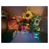 Mixed Easter Decor Lot Bunny Figurines Plates Candles Plush Ornaments