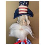 Assorted Decorative Dolls & Figurines Uncle Sam Yorkie Angel Set