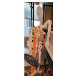 Assorted Halloween Decor Lot Cat Figure Pumpkins Mask Skeleton Sign