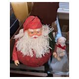Mixed Christmas Decor Lot Wreaths Candles Santa Lenox Ornament