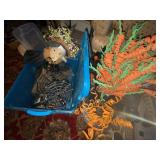 Halloween Decor Assortment Spiderweb Stand Witch Figure Wreath Lot