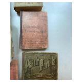 Collection of 7 Antique Decorative Hardcover Books Tom Swift & Primers