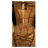 Vintage Twisted Metal Vanity Accent Chair Mesh Seat Back Fair