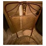 Vintage Twisted Metal Vanity Accent Chair Mesh Seat Back Fair