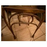Vintage Twisted Metal Vanity Accent Chair Mesh Seat Back Fair