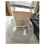 Kate Spade Glass Bowl & 6 Waterford Crystal Star Bottle Stoppers